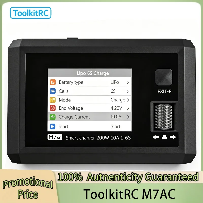 ToolkitRC M7AC 100W AC / 300W DC Input XT60 XT30 Output Multifunction Suppot Dual Smart Charger Signal Tester Drone Charge