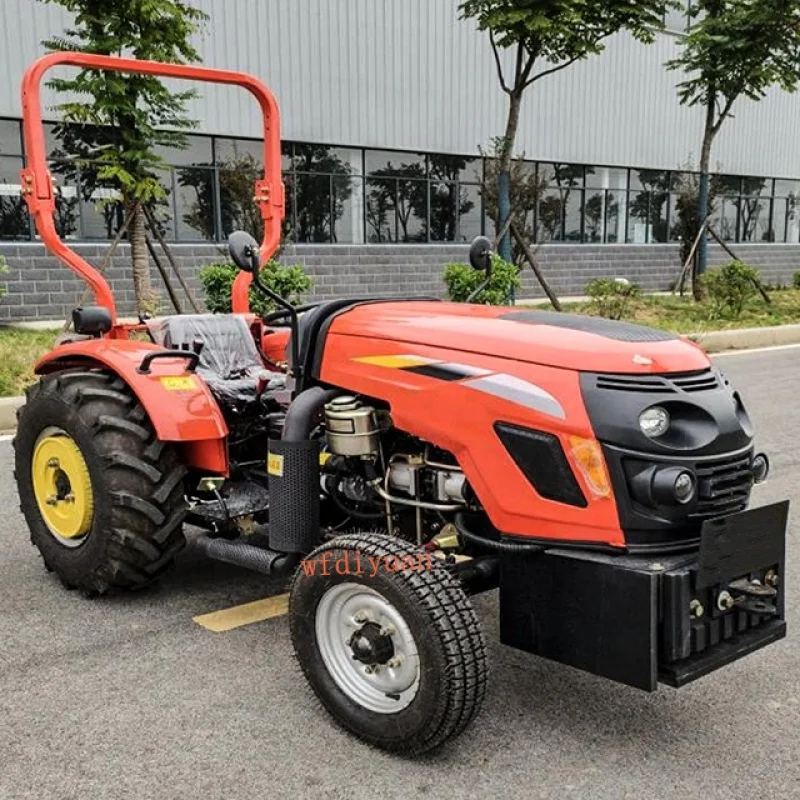 Mini excavadora agrícola con tracción en las 4 ruedas, mini tractor para casas verdes, 50hp, precio barato