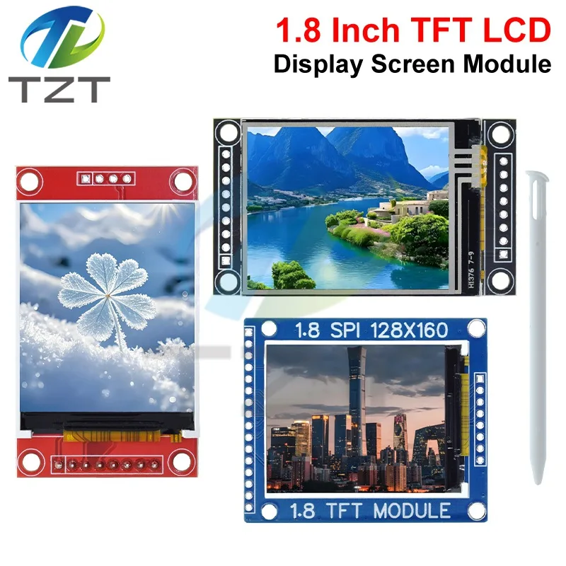 

1.8 Inch Serial SPI TFT LCD Module Display PCB Adapter IC 128x160 Dot Matrix 3.3V 5V IO Inerface Cmmpatible LCD1602 For Arduino