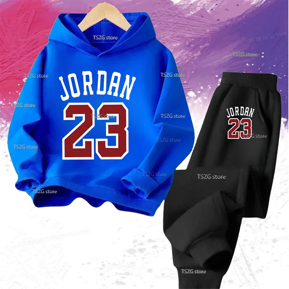 Autumn Winter Slam Dunk Master Pattern Printed Children Hoodie+Pant Suit 2pcs Set Kid Boy Girl Fashion Clothing Casual Sportsuit