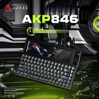 AJAZZ AKP846 Mechanical Keyboard Wired 84 Keys Qmk 10.1 Inch Smart Color Screen Gasket PBT/PC Keycaps Custom Gaming Keyboard