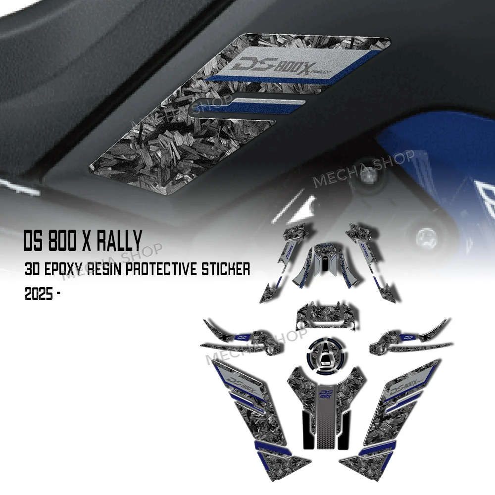For Voge DS800X Rally 2025 Ds800x Accessories 3D Epoxy Resin Sticker Protection Kit Fuel Tank Pad