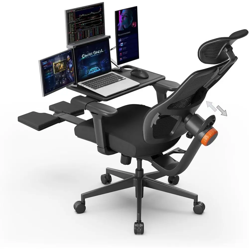 

Ergonomic Mesh High-Back Office Chair with Footrest and Adaptive Lumbar Support