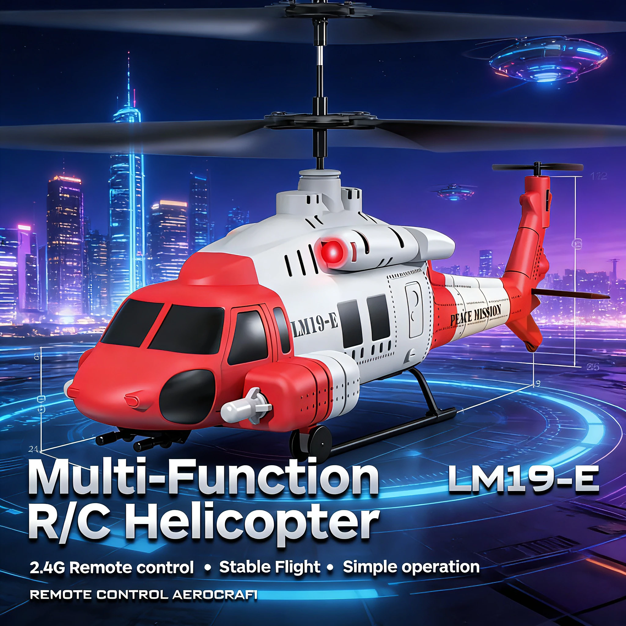 Toy Black Hawk Helicopter LM19-E, ein neuer 3,5-Achsen-Hubschrauber mit Katapultvorrichtung und fester Höhe, Drei-Gang-Übertragung