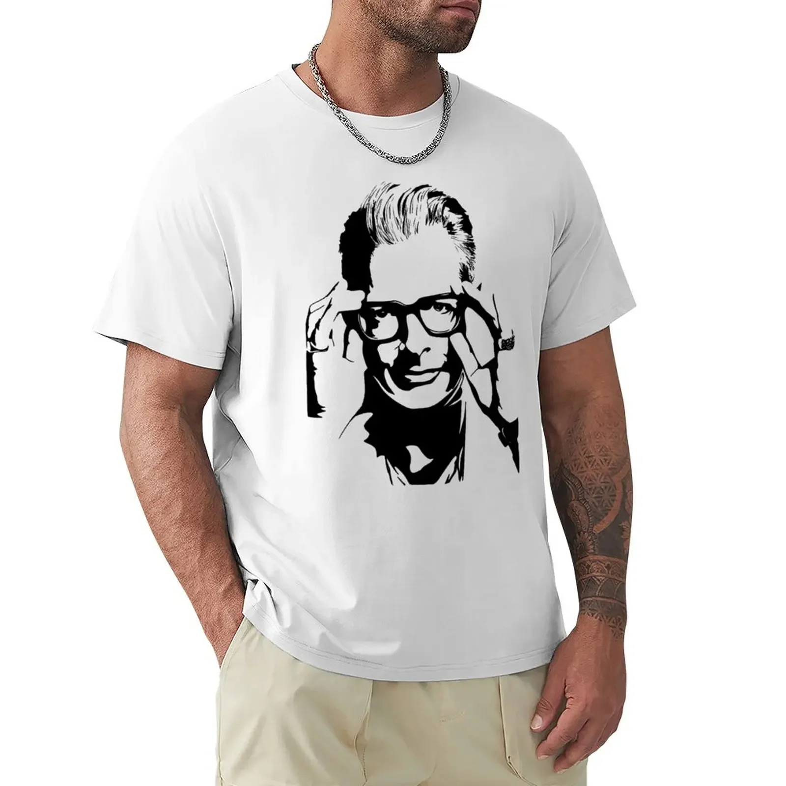 Jeff Goldblum Face T-Shirt oversized graphic tee customs designer t shirt men