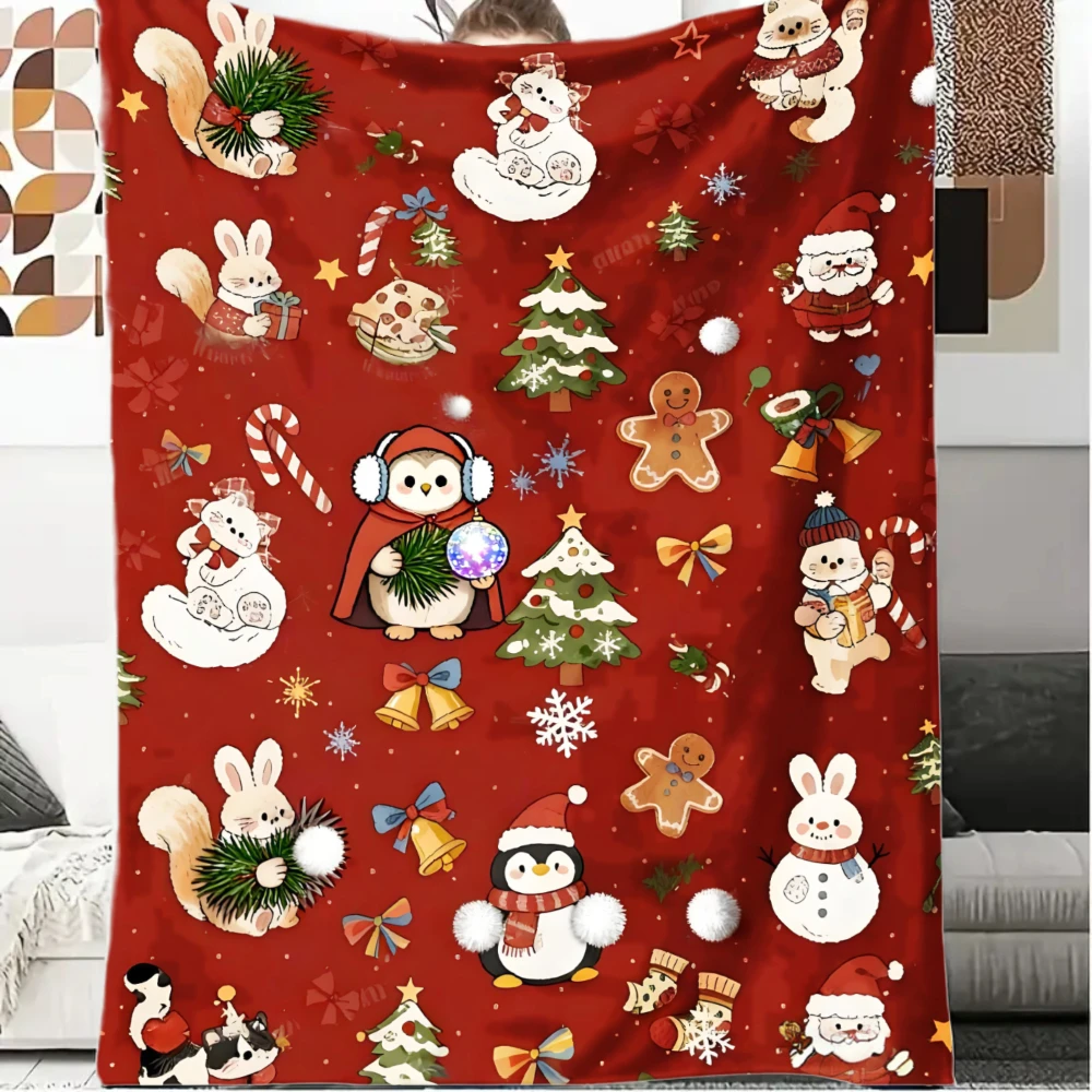 

Тяжелая фланель | Селекция праздничного подарка | Мягкий и нежный | Сохраняет тепло | Одеяло для декора комнаты, товары для кемпинга