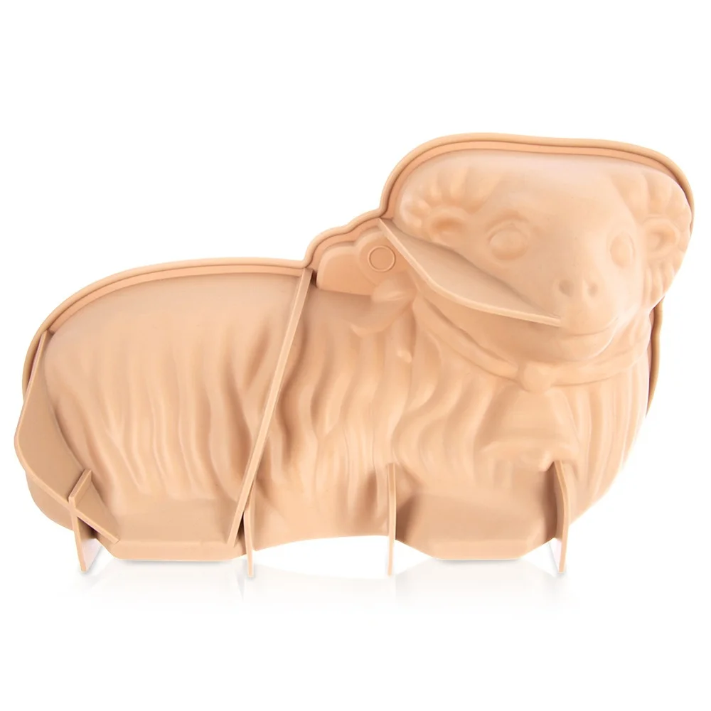 Bakvorm siliconen lam beige 31x17x9 cm
