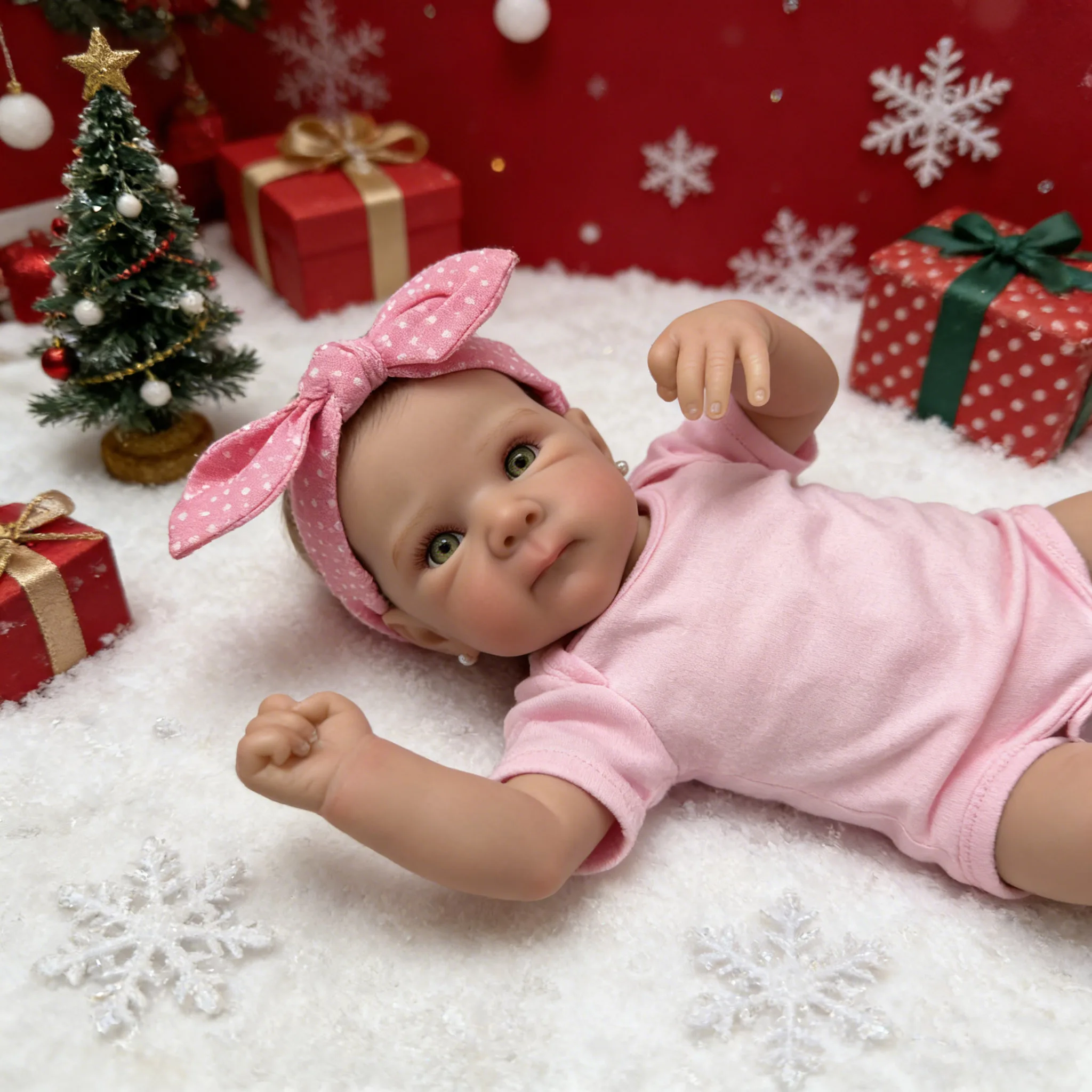 

18inch Cuddly Bettie Multiple Layers Painting 3D Skin with Hand Paint Hair Visible Veins Soft Cloth Body Lifelike Reborn Doll