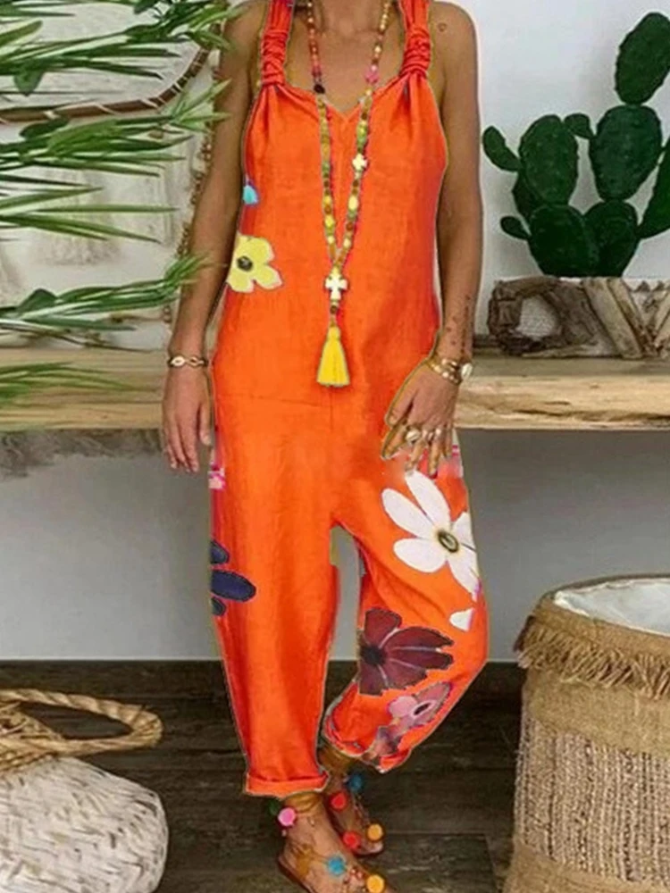 Losse oversized onepiece Susps Wide Street Sle Casual broek Lange broek Dames Faion Herfstcollectie