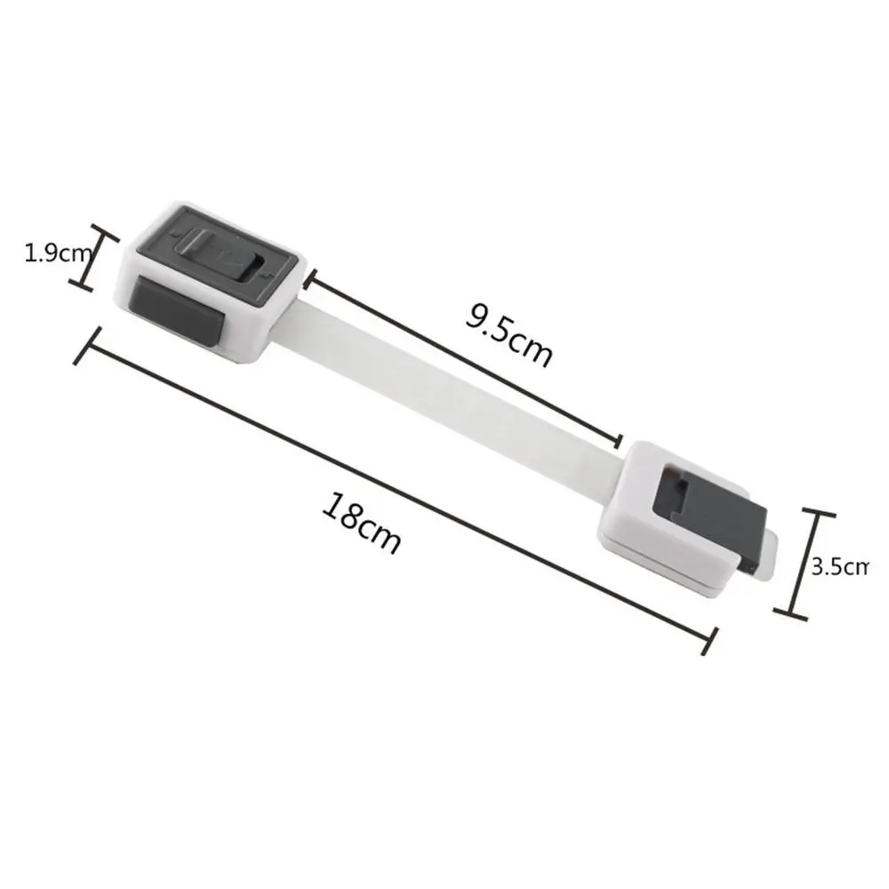 อุปกรณ์ป้องกันเด็ก Anti เปิดเด็กความปลอดภัยล็อค Anti-Pinching มือเด็กล็อคหัวเข็มขัดพลาสติกประตู