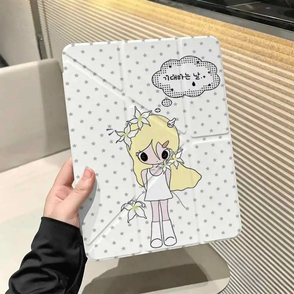 Full Screen Star Girl Case 3+YFold For Samsung S8 S9 S10 S11 FE S6 Lite Tablet Case 10S 11/ S8 S9 PLUS / s6 Lite / A 7 8 FE Case