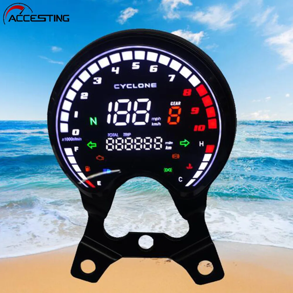 

For CYCLONE RE2 Motorcycle Electronic Instrument Assembly With Water Temperature Meter+Tachometer Motorbike Conversion Part