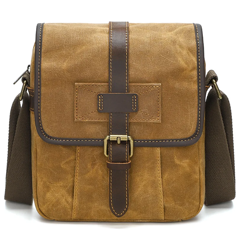 

Canvas Men Shoulder Bag Outdoor Travel Business Trip Commuting Camping Crossbody Bags Vintage Weekend Messenger Pack Handbag