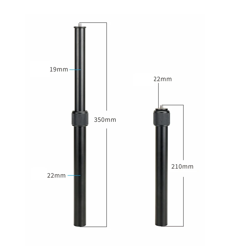 Asta Di Prolunga Telescopica 2 Sezioni Per Treppiede E Stabilizzatore – Filettatura 3/8″