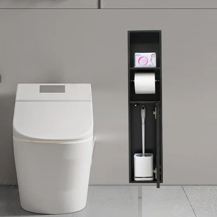 Cross-border stainless steel niche cabinet embedded toilet niche embedded bathroom toilet niche manufacturer straight hair