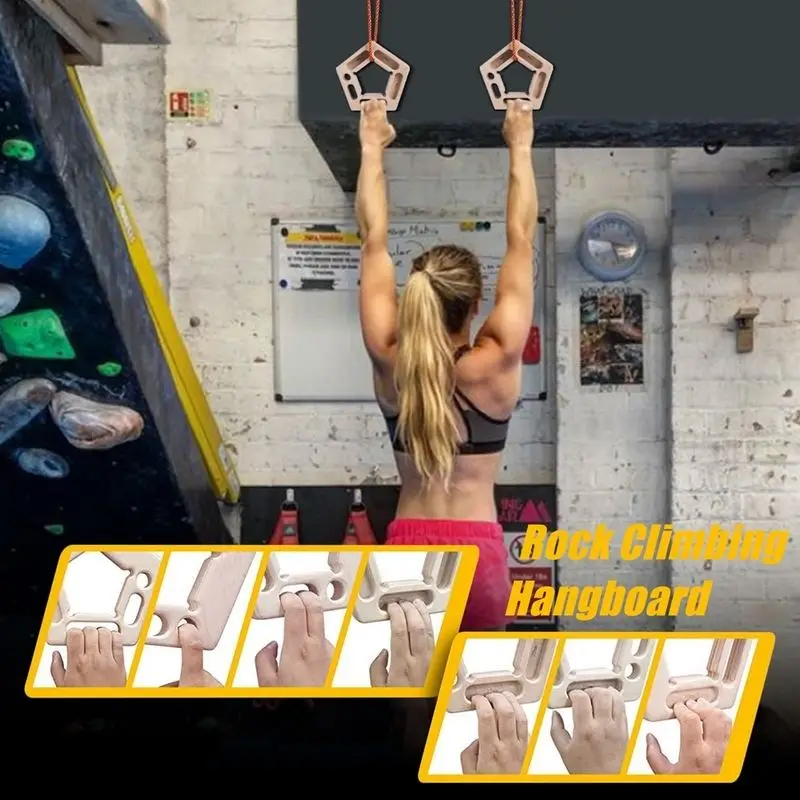 

Portable Fingerboard for Rock Climbing Training Hangboard with Multiple Climbing Holds for Finger Strength&Pull Up Grip Workouts