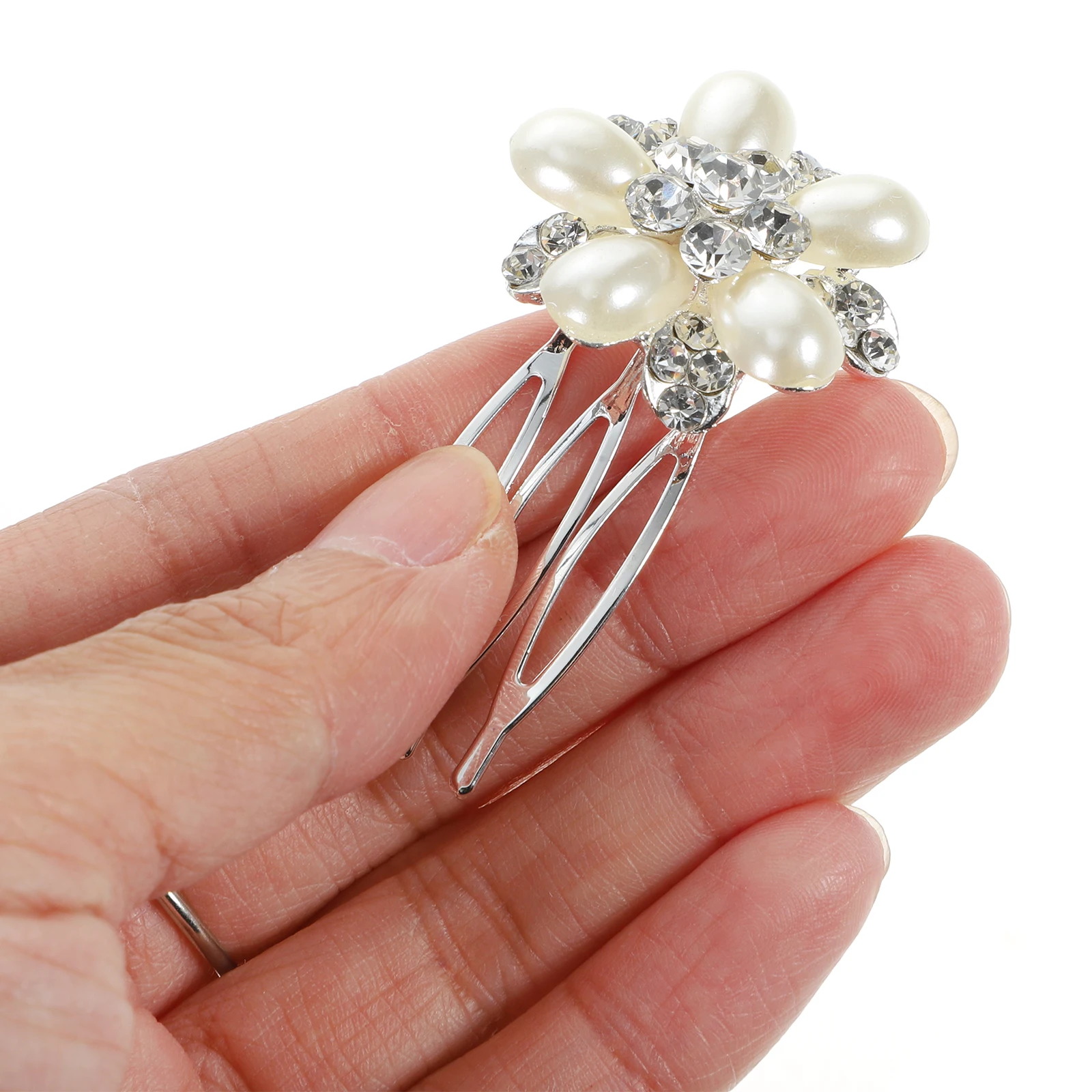 

3pcs Rhinestone Hair Combs Pearl Bridal Accessories for Wedding Prom Hairstyles Metal Headdress Girls Bride Shiny Design