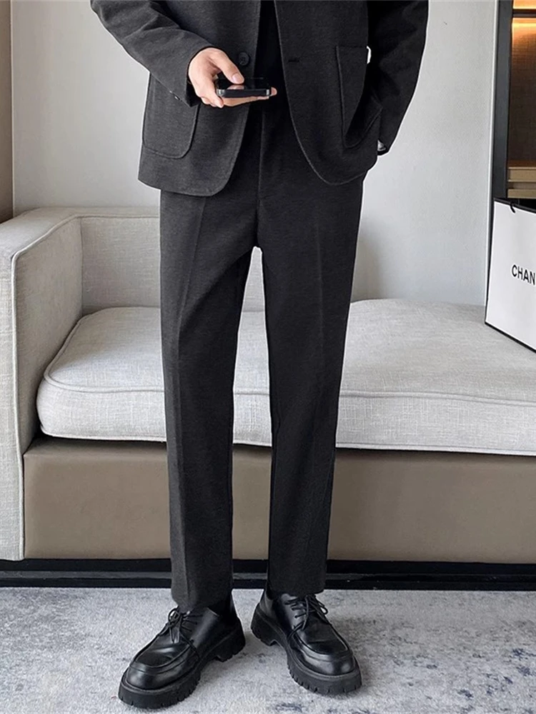 

Мужские твидовые брюки, повседневные весенне-осенние ботинки, подходящие мужские стабильные длинные брюки для зрелых людей, модная сигарета