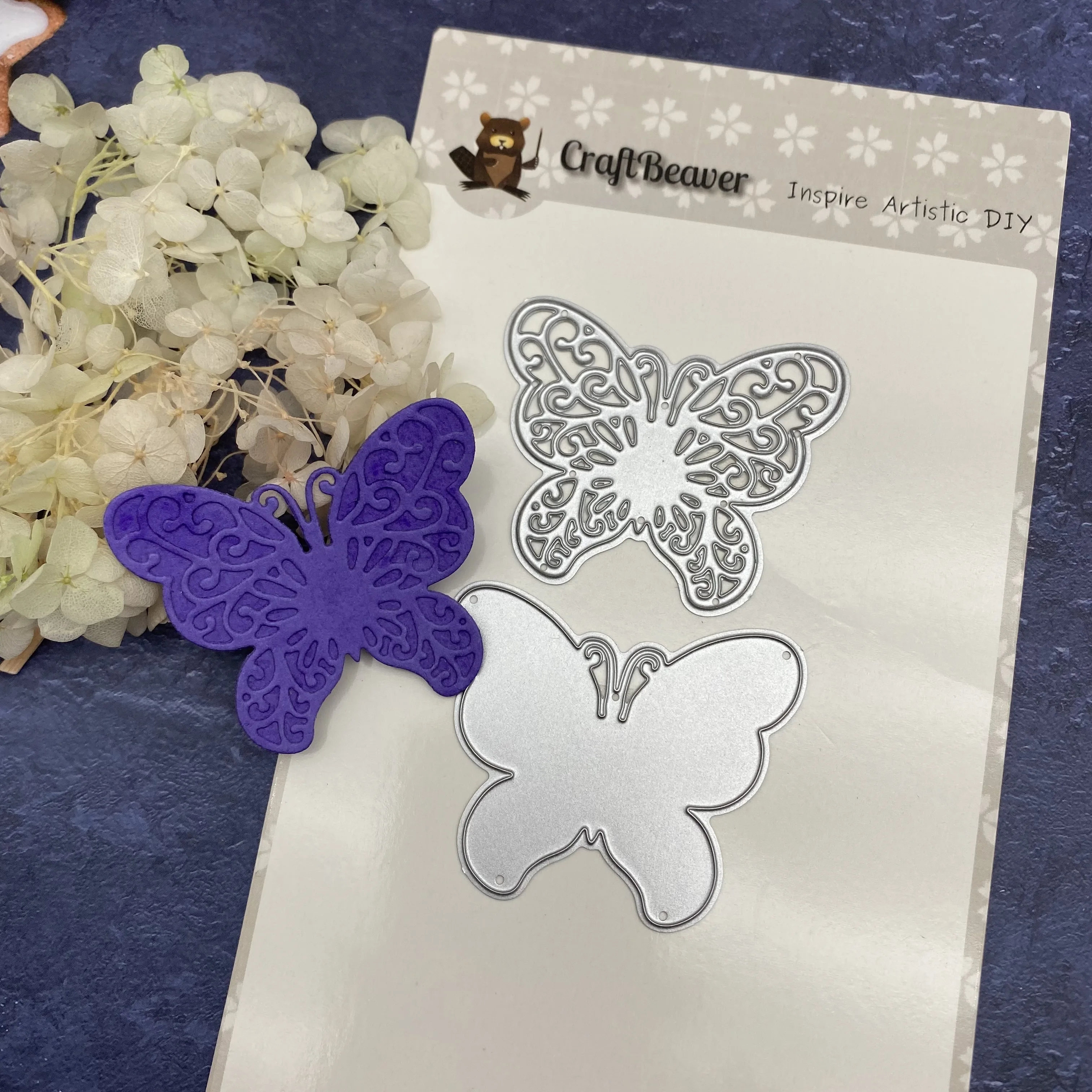 Butterflies Metal Cutting Dies Stencils Two-layered Card Topper Scrapbooking Photo Album Decorations DIY Gift 2023 New Arrivals