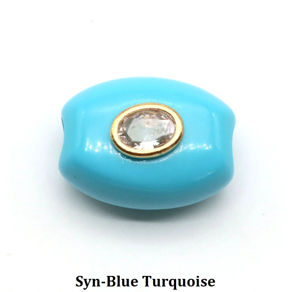 Barrel Shape Natural Stone Beads Inlaid Zircon Big Hole Loose Spacer Bead For Diy Jewelry Accessories 20x15mm image 3