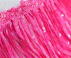 1 yard sequins Tassel Fringe for sewing in clothes decorative trimmings 17cm