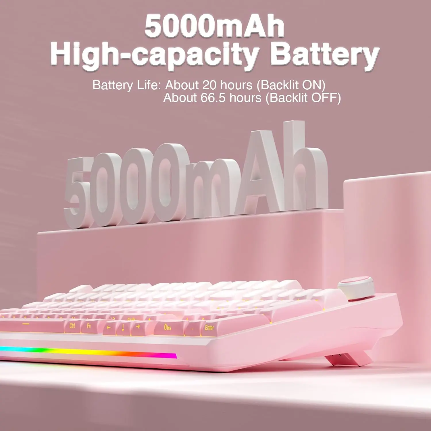 AULA S98 Pro لوحات المفاتيح الميكانيكية اللاسلكية ثلاثة أوضاع 2.4 جيجا هرتز/USB-C/BT5.0 لوحات مفاتيح الألعاب بإضاءة خلفية RGB قابلة للتبديل السريع مع شاشة