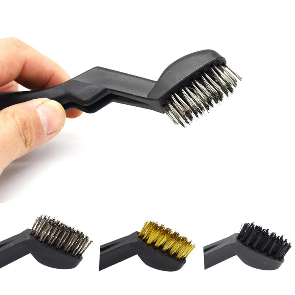Mini brosses métalliques pour enlever la rouille, brosses à livres en laiton, brosses métalliques à récurer et à polir, outils pour livres, kits pour la maison, brosse métallique, 3 pièces