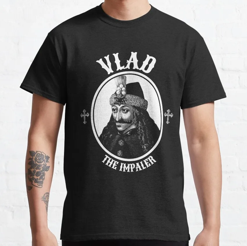 The impaler Prince Vlad Scary halloween horror movie dracula vlad impaler 100% cotton printed clothing plus size vintage t shirt