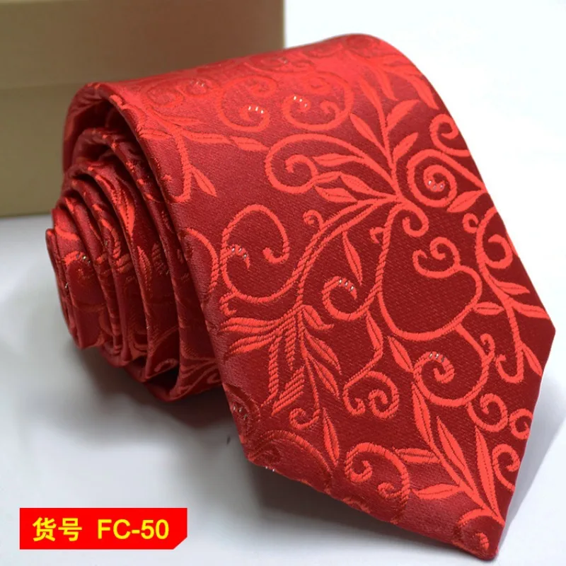 67 Styles Men\'s Ties Solid Color Stripe Flower Floral 7-8cm Jacquard Necktie Accessories Daily Wear Cravat Wedding Party Gift