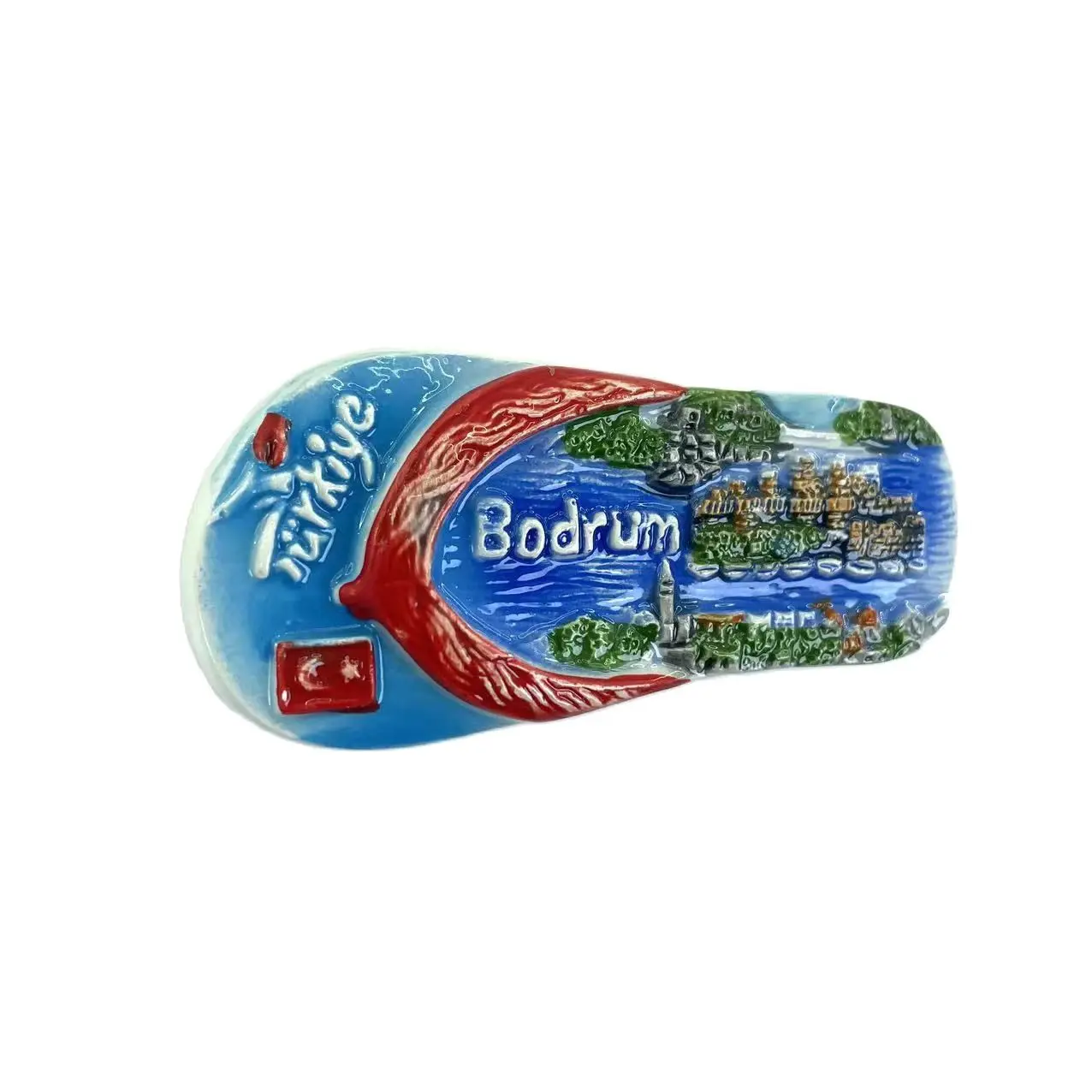 Bodrum,Turkey Fridge Magnet Souvenir Flip Flops Travel Memorial Magnetic Refrigerator Stickers Gift Home Decoration Accessories