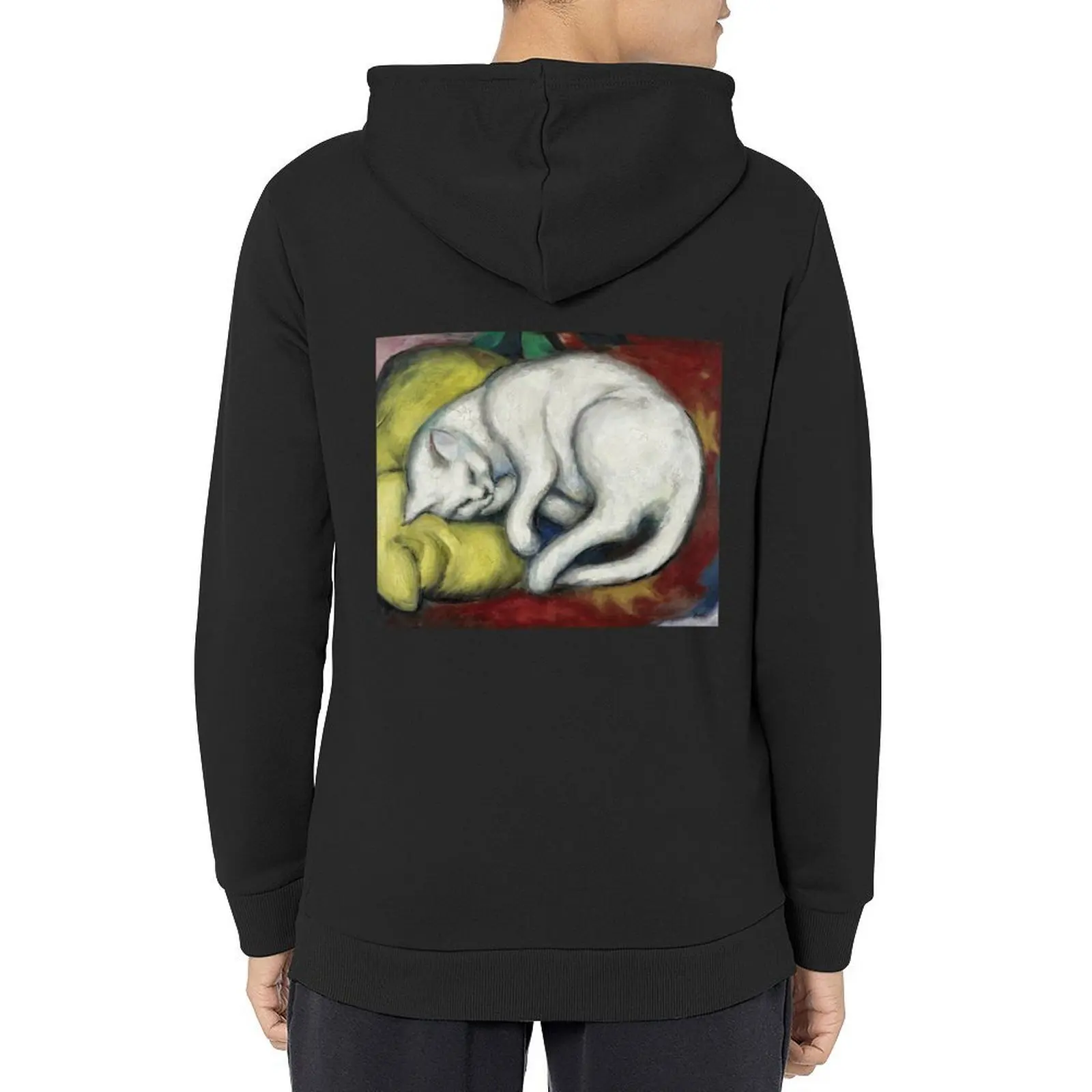 

Franz Marc - White Cat Hoodie autumn new products korean clothes men's sweat-shirt set winter clothes men's hoodie sweatshirt