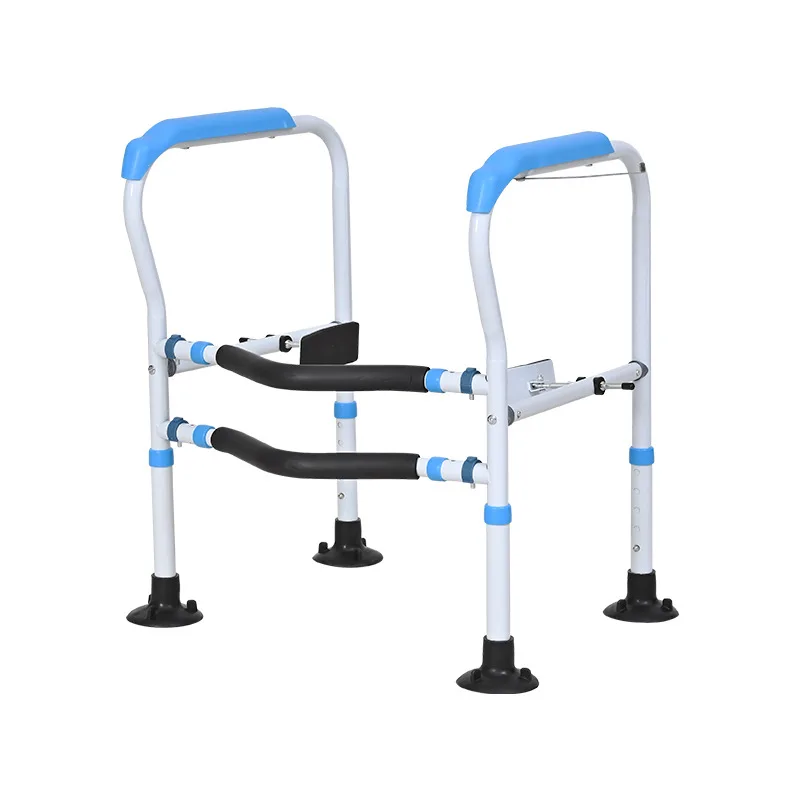 Elderly Dual Assist Handrail Anti-Slip Stable Frame No-Drill Adjustable Height Anti-Tip Safety Rail Durable Support