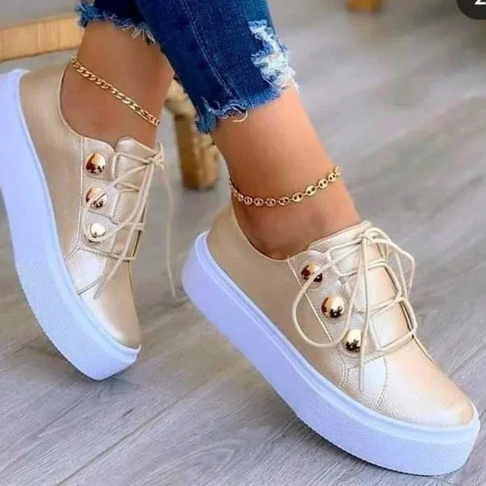 2024 NEW Women\'s Casual Shoes White Sneakers Women Fashion Spring Summer Canvas Sneakers Women Platform Vulcanize Shoes