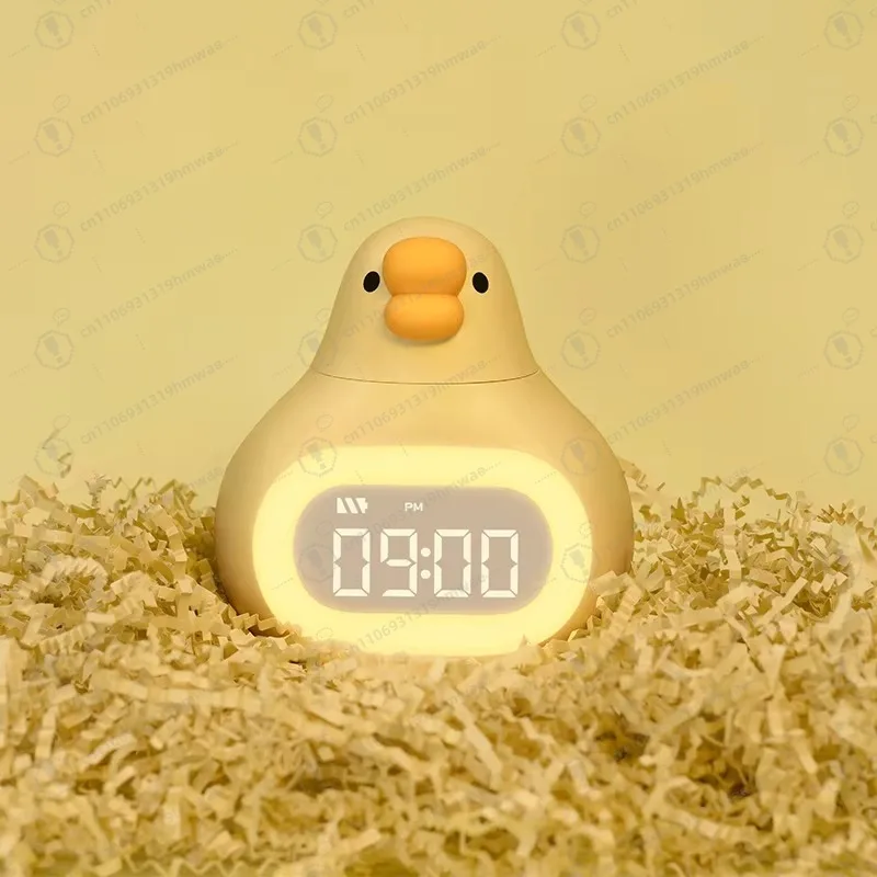 Cute design digital children's wake-up alarm clock, smart digital alarm clock, suitable for bedroom use, with night light mode