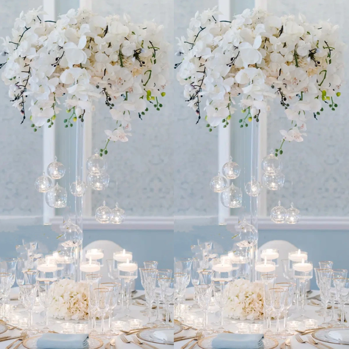 

6pcs/10pcs)60cm/100cm) metal with acrylic transparent flower arrangement acrylic flower stand for wedding table centerpiece1061