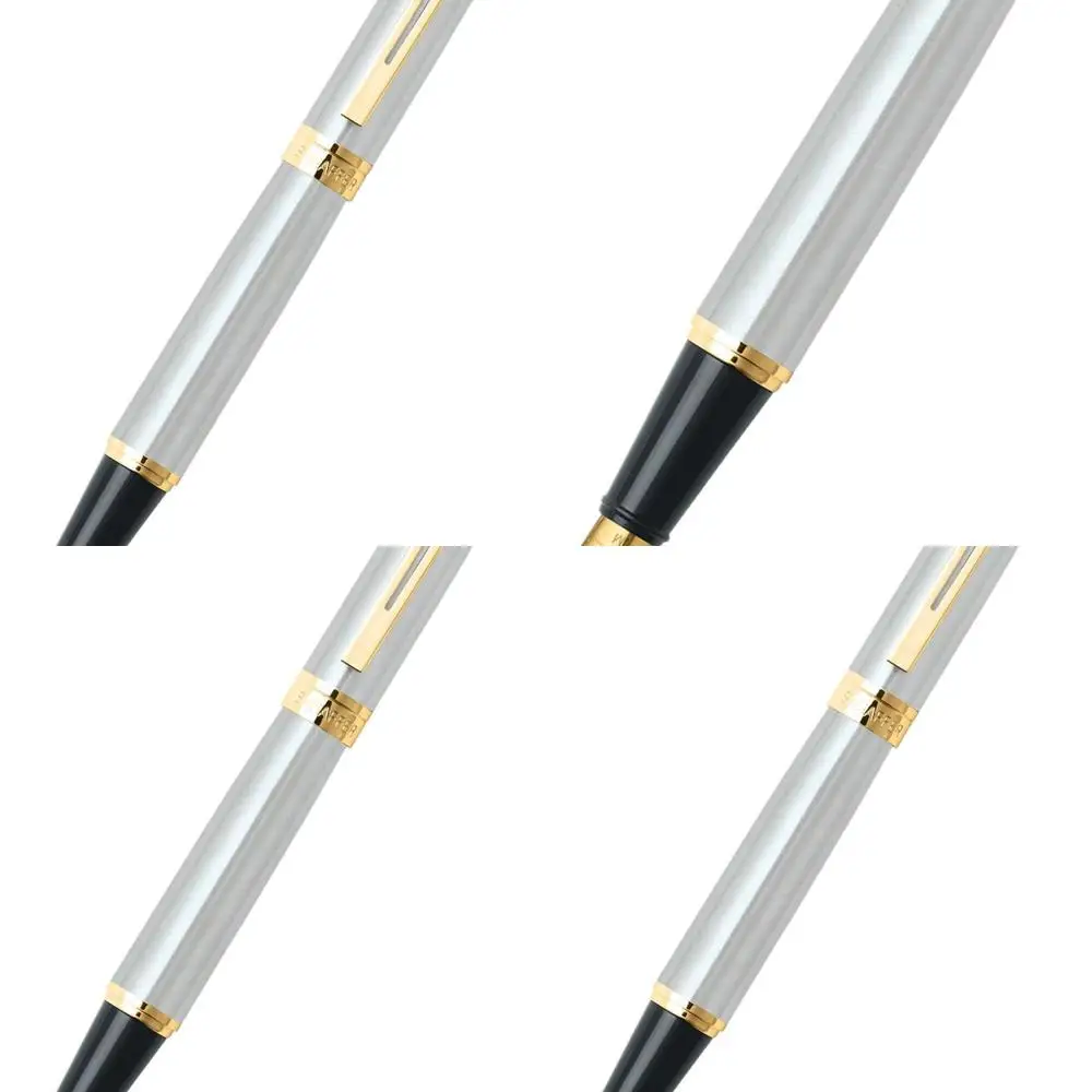 

Medium Nib Gold-Plated Fountain Pen with Brushed Chrome Finish (E0932753)