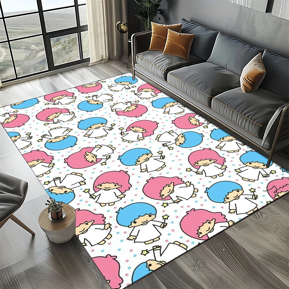 Cartoon Pochacco Sanrio Pom Pom Purin Little Twin Stars Carpet Rug for Home Living Room Bedroom Sofa Doormat Decor,Floor Mat HD