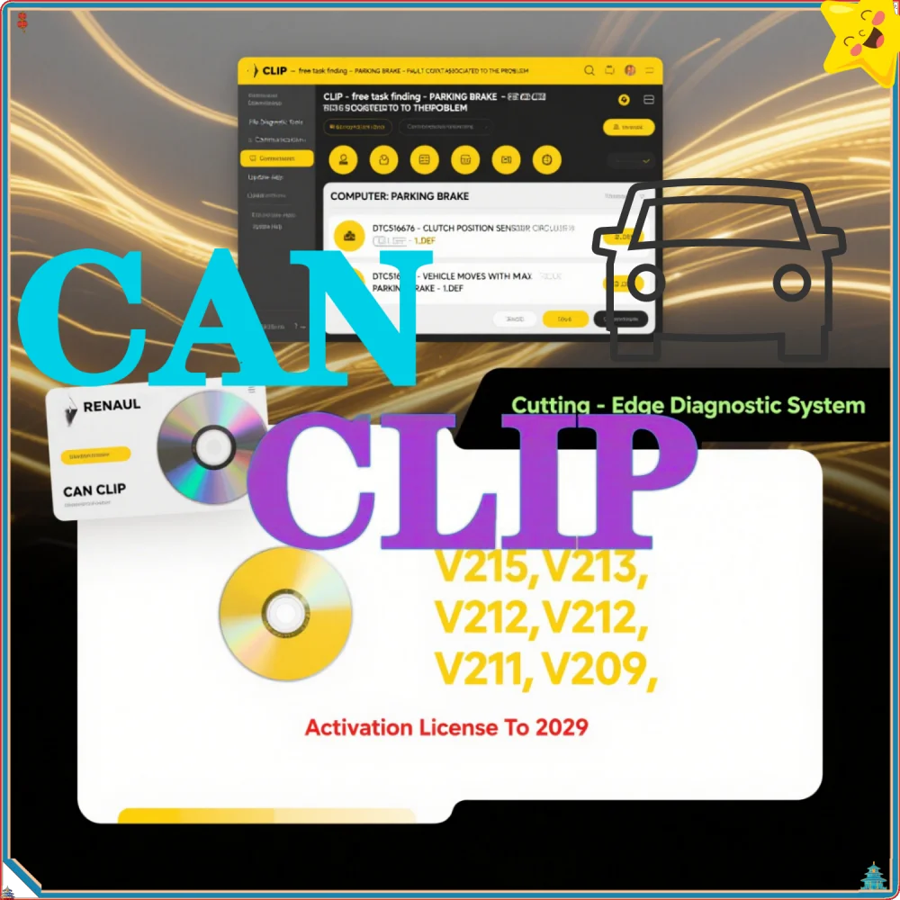 

Car tool Latest Can Clip V215V212 V211 V207 For renaul OBD2 Diagnostic CanClip V205+Reprog V191+Pin Extractor V2 Update to 2029