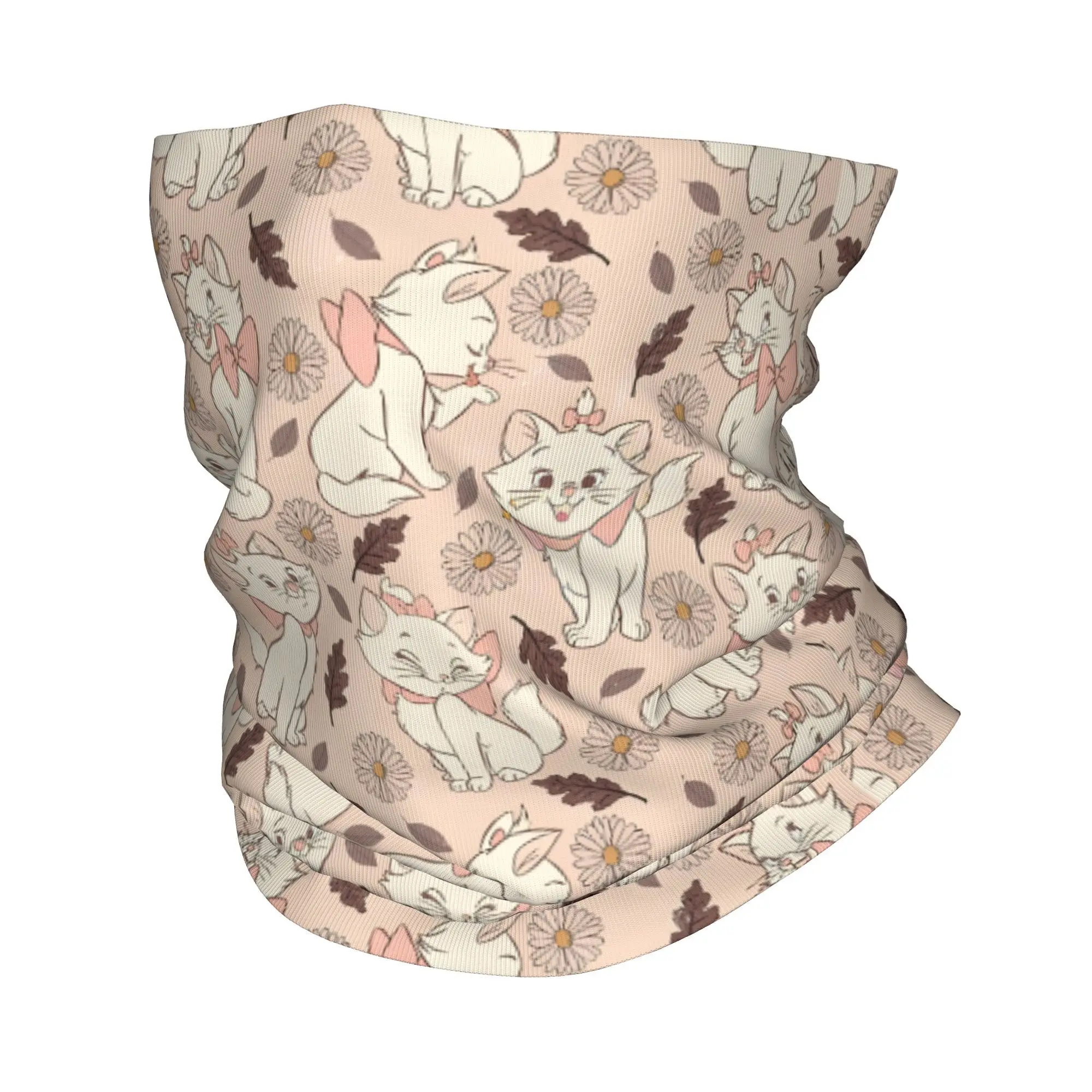 커스텀 만화 마리 고양이 반다나 넥 게이터 자외선 차단 페이스 스카프 커버 여성용 재미있는 동물 패턴 헤드밴드 튜브 발라클라바