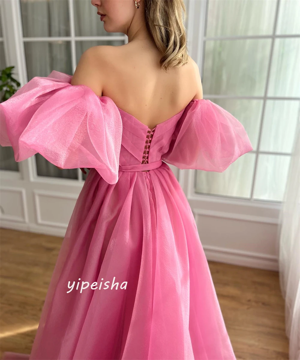 Yipeisha-Robe de Bal Drapée en Organza, Tenue de Soirée Formelle Simple et Moderne, sur Mesure, pour Occasions