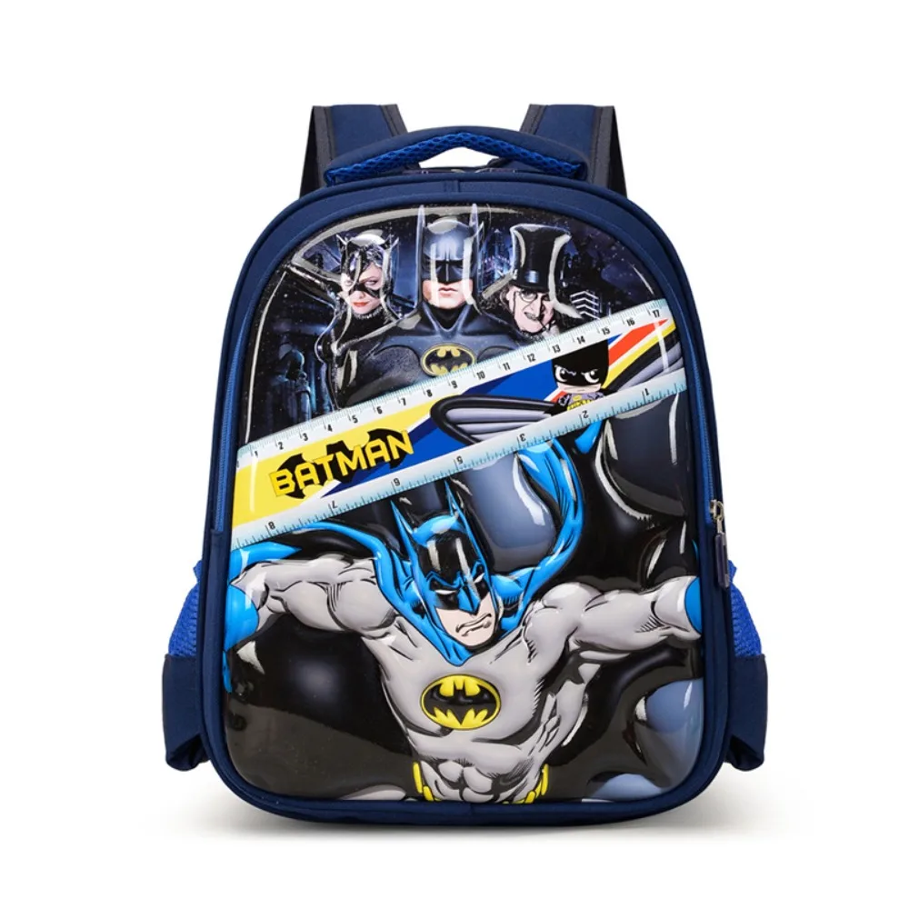 Marvel Pupil Backpacks for Children Aged 4-10 Batman Spider-Man Cool Fashionable Cartoon Large Capacity Storage Backpack Gifts