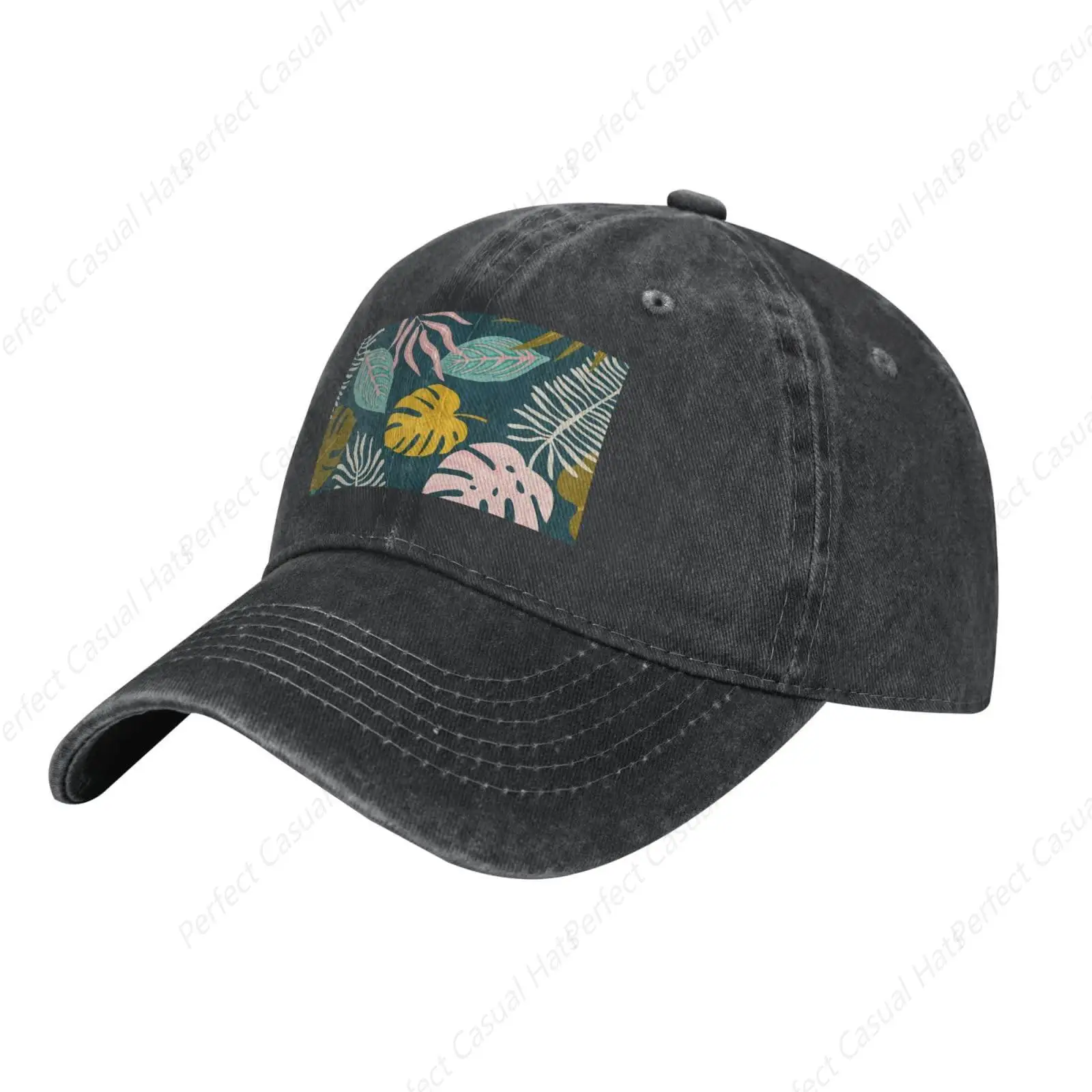 Hot-Selling Vintage Palm Leaves Graphic Printing Sunscreen Cowboy Hat Peaked Caps Baseball Caps Trucker Hat Men Women  Caps ?