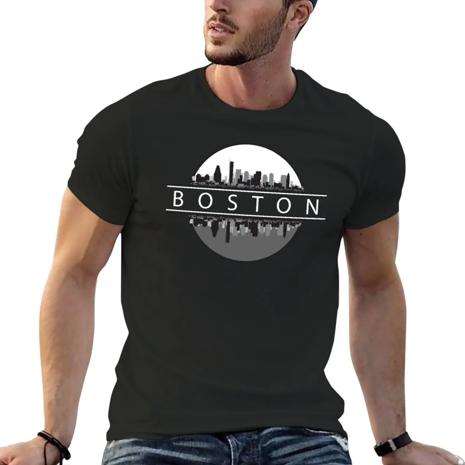 Boston Massachusetts T-Shirt anime clothes boys whites tees plain white t shirts men