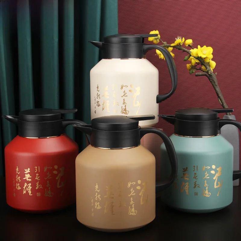 

Чайник из нержавеющей стали Kuangdi 316 большой емкости с сетчатым фильтром для домашнего использования, кофейник, емкость для хранения чая, чайник для подогрева воды