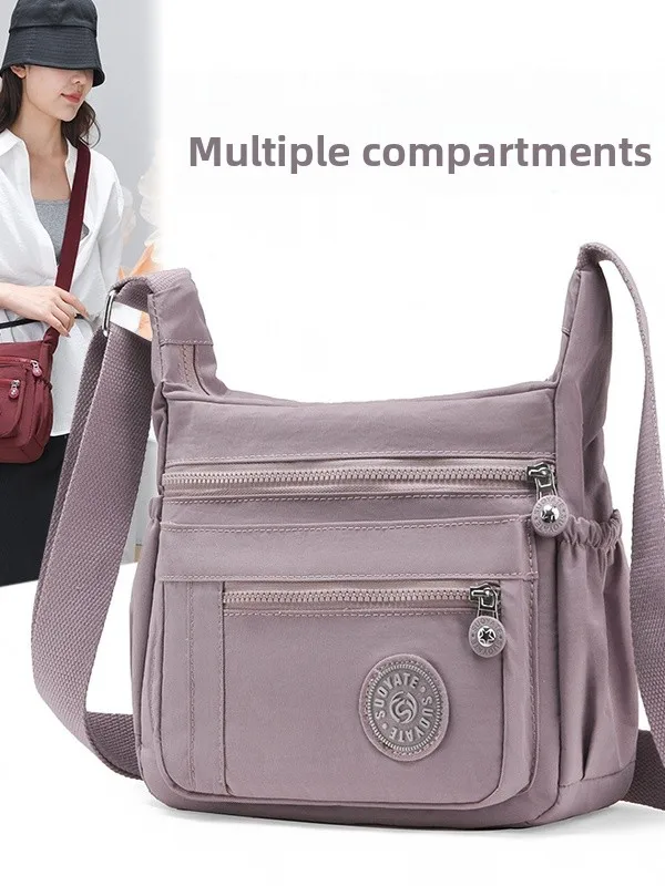 

Новинка 2025 года, большая легкая сумка через плечо Capaci, дорожная сумка 2018, женская сумка на одно плечо, многослойная тканевая сумка для всех возрастов