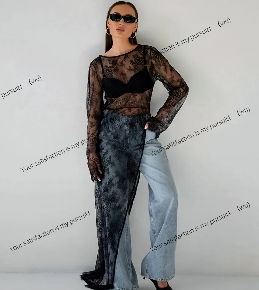 

Vestido черная сексуальная прозрачная брошь, cuello redondo, манга круп, abertura asimétrica, платье из verano