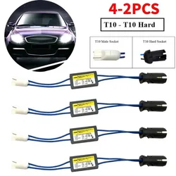 4-2pcs T10 Canbus Decoder Cable Universal 12V LED Load Resistance Warning Decoder Eliminates Light Faults Decoders Plug and Play