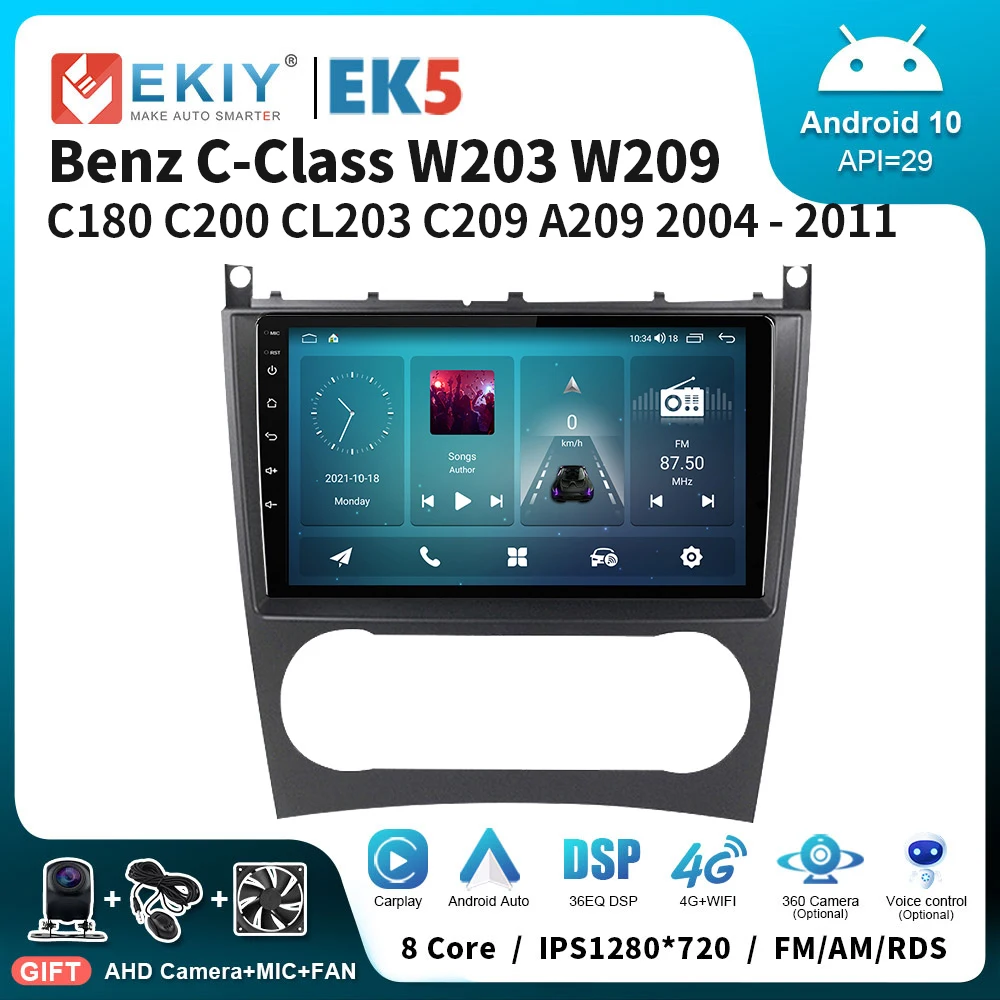 

EKIY EK5 2 Din For Mercedes Benz C-Class W203 W209 C180 C200 CL203 C209 A209 2004-2011 Android Car Radio Multimedia Video Player