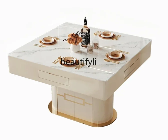 

C Modern light luxury automatic mahjong machine dining table integrated dual-purpose simple, silent mahjong table