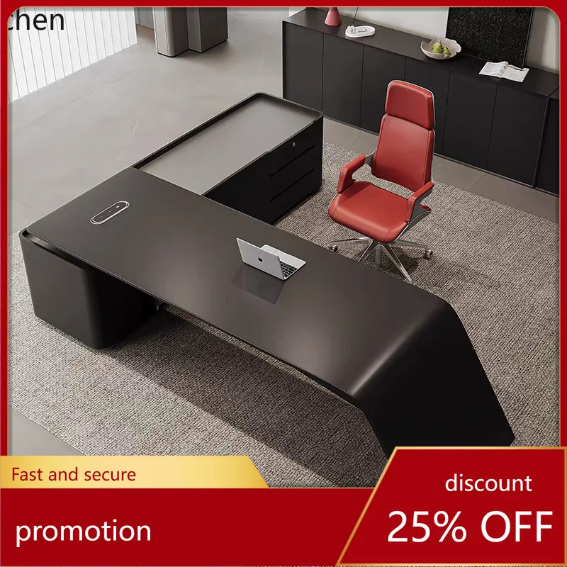 

ZML Simple Modern Office Desk Executive Desk High-End Desk and Chair Set